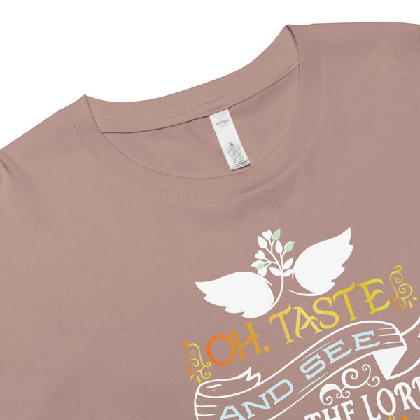 Psalms 34:9 Loose Crop Top