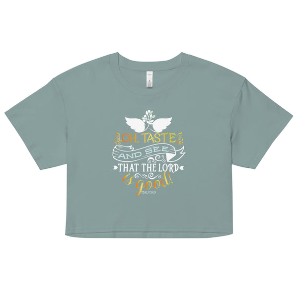 Psalms 34:9 Loose Crop Top