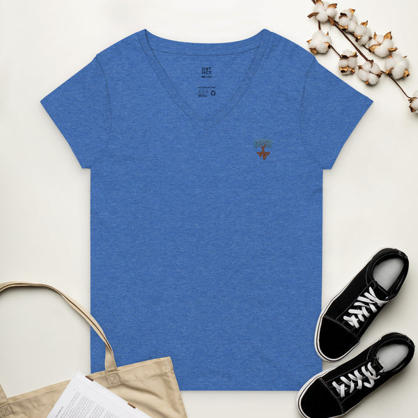 Women’s recycled v-neck t-shirt