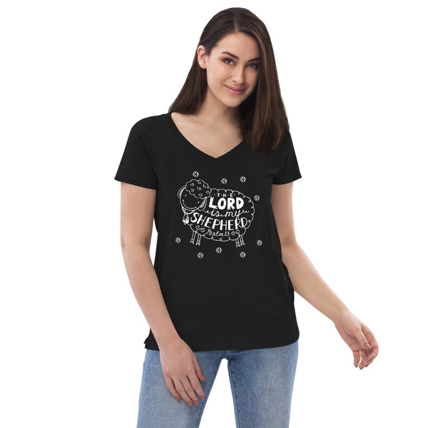 Psalms 23  Women’s V-Neck T-Shirt