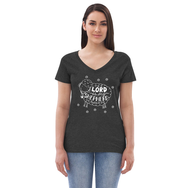 Psalms 23  Women’s V-Neck T-Shirt